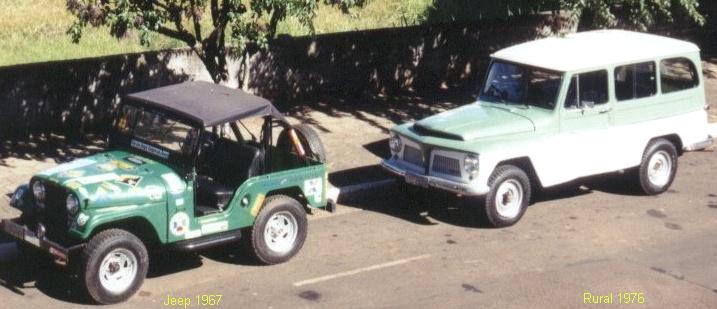 Jeep 1967 e Rural 1976 do mesmo proprietrio