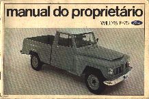 Capa do manual da willys pickup F-75 1970 