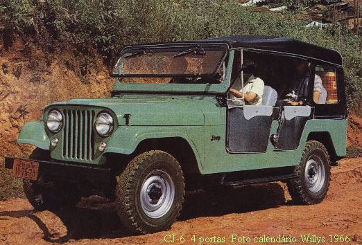 Foto Jipe CJ6 Jeep de Calendário Willys de 1966