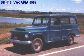 Rural Willys na BR116 Vacaria 1987 BR-116 RS