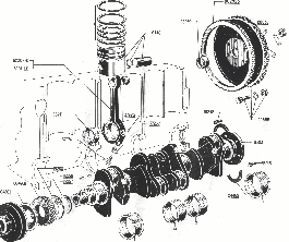 exemplo de página do catalogo de peças motor 6 cilindros Maverick